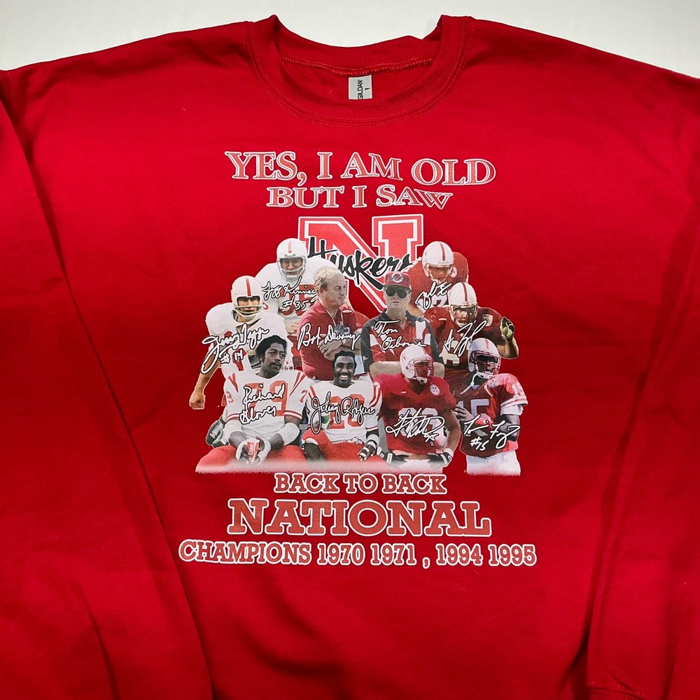 Nebraska Huskers Football Sweatshirt National Champions Gildan XL - Picture 5 of 8
